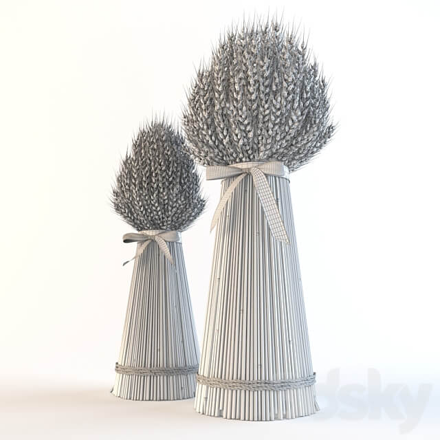Decorative sheaves of ears 3D Models