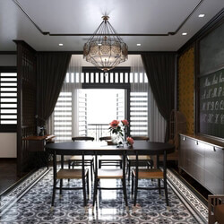 3D Indochine Interior Style 156 Scene File 3dsmax By Manhlinh Kyzen 