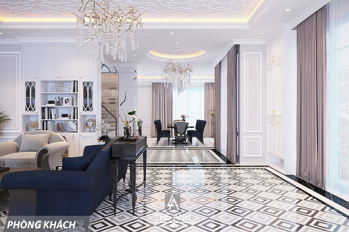  Living Room- Kitchen Interior Model By Luong Anh