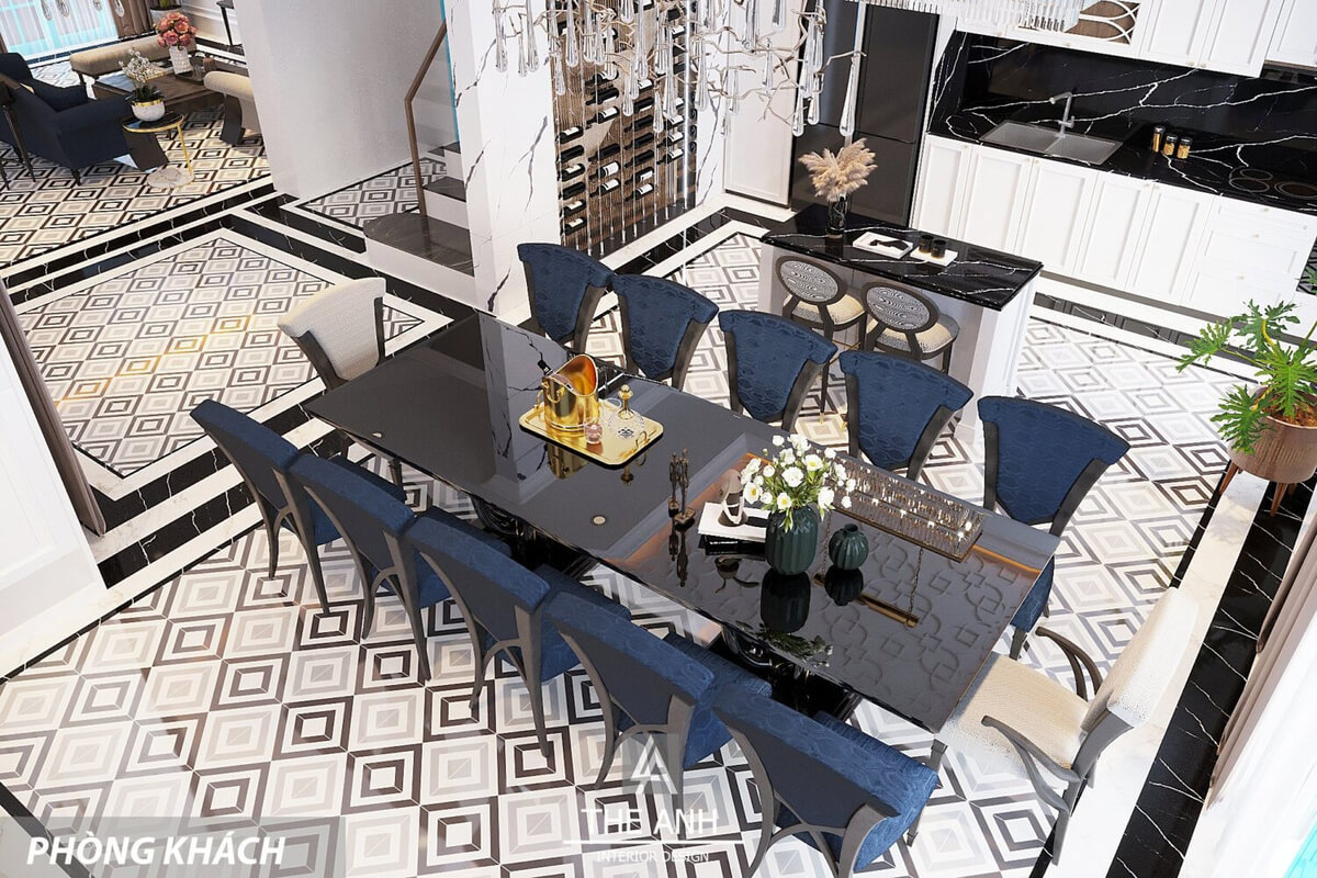  Living Room- Kitchen Interior Model By Luong Anh
