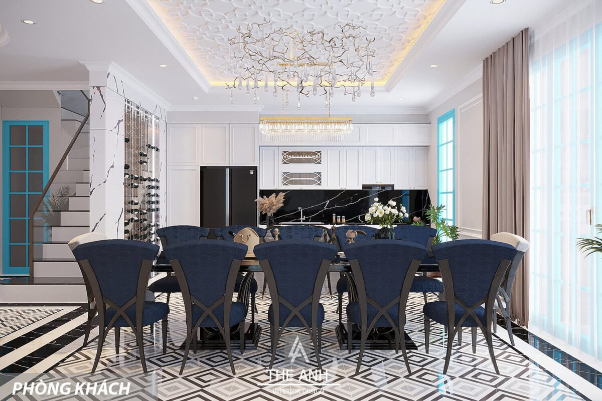  Living Room- Kitchen Interior Model By Luong Anh