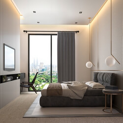 3D Interior Bedroom and WC Scenes File 3dsmax Free Download 