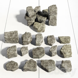 Rock stone collection 3D Models 