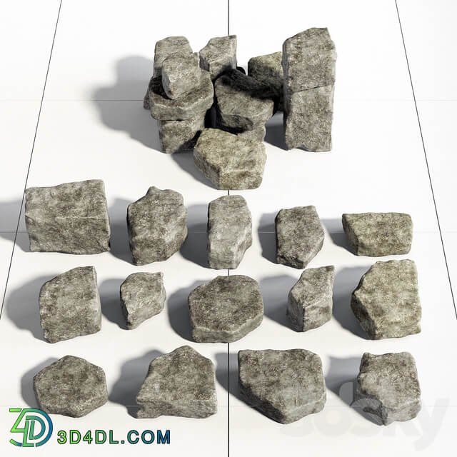 Rock stone collection 3D Models