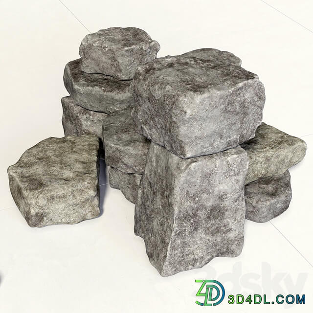 Rock stone collection 3D Models