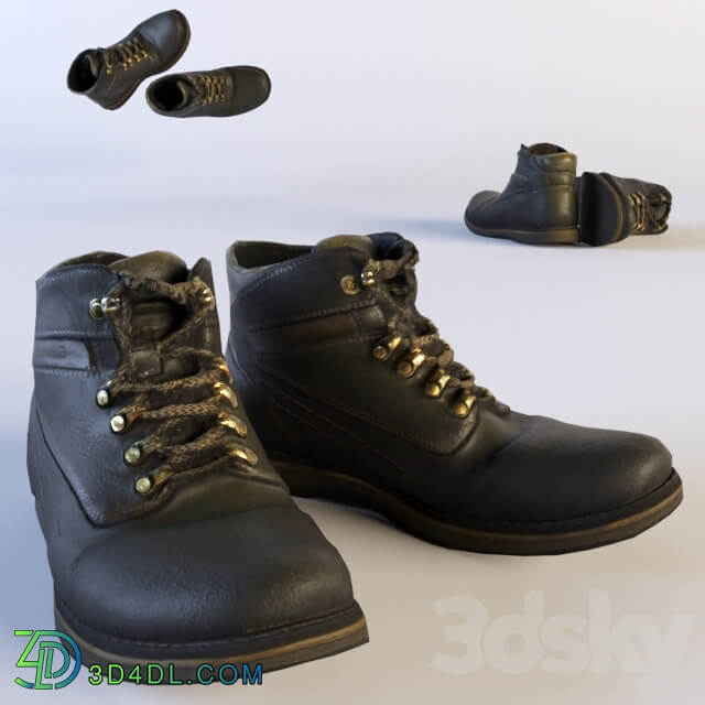 Winter boots Footwear 3D Models