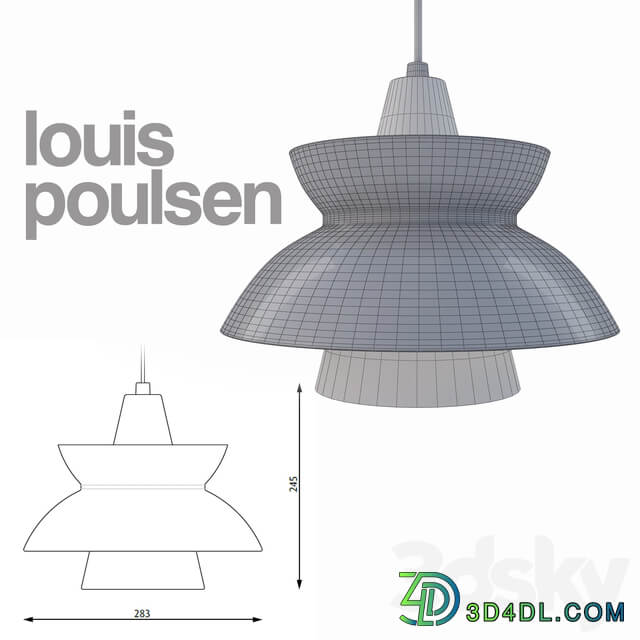 Doo Wop Lamp by Louis Poulsen Pendant light 3D Models