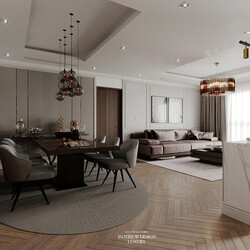 3D Interior Scenes File 3dsmax Model Dining- Livingroom 9 By Nguyen Luc 