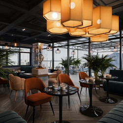 3D Model Interior Coffee 105 Scenes File 3dsmax By Tran Tien Viet 