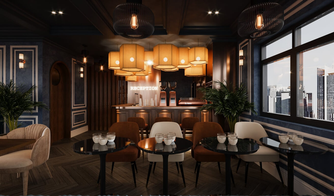 3D Model Interior Coffee 105 Scenes File 3dsmax By Tran Tien Viet