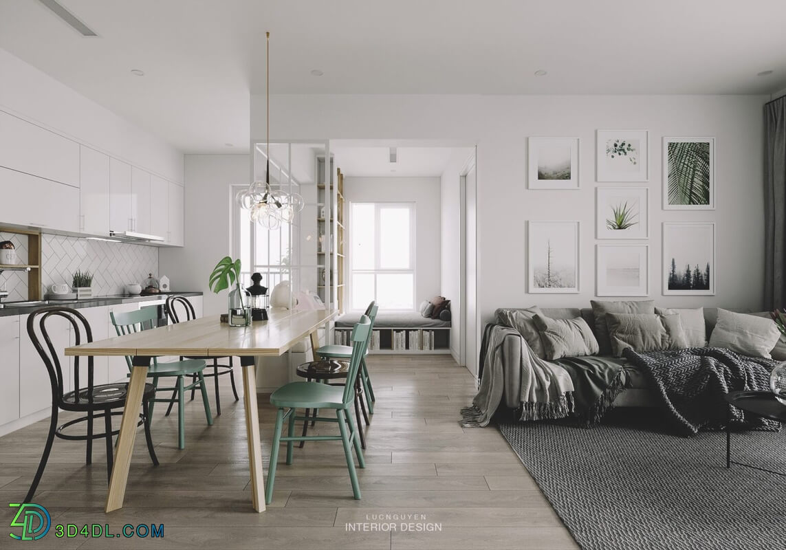 3D Interior Apartment 148 Scene File 3dsmax By NguyenLuc