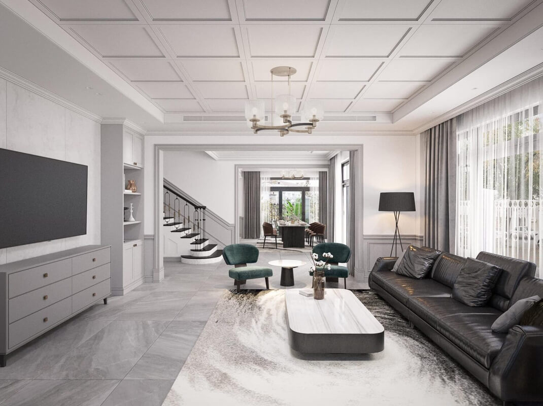  Living Room- Kitchen Interior by Chi Chi