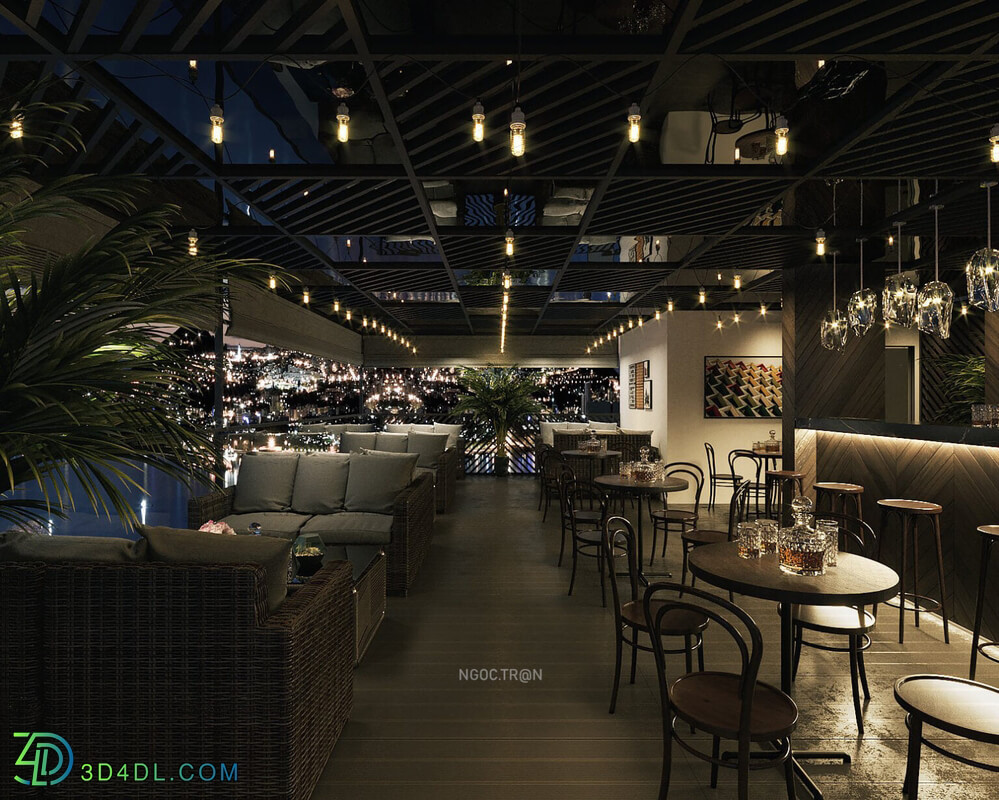 3D Model Interior Coffee 64 Scenes File 3dsmax By Tran Ngoc