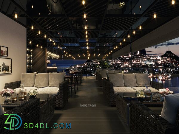 3D Model Interior Coffee 64 Scenes File 3dsmax By Tran Ngoc