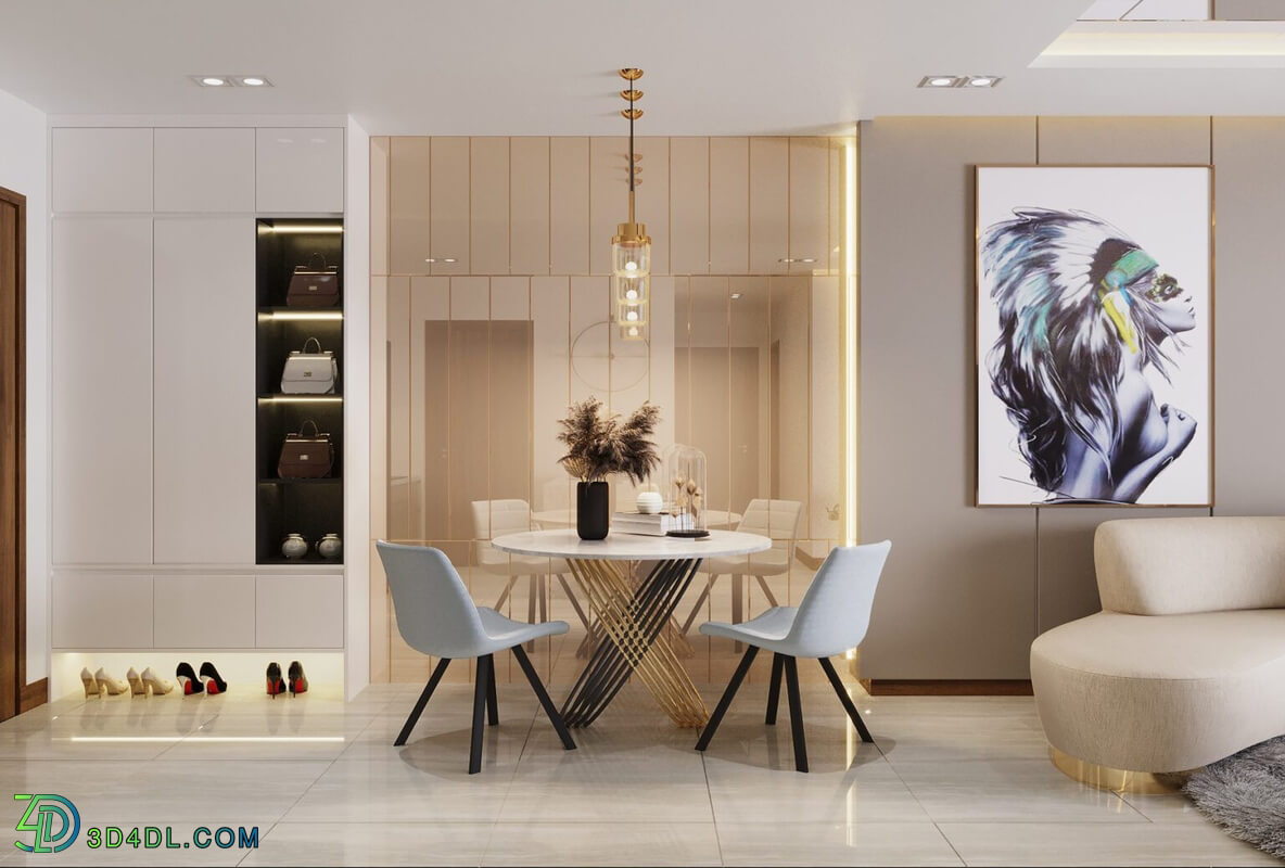 3D Interior Apartment 119 Scene File 3dsmax By Nguyen Huu Cong