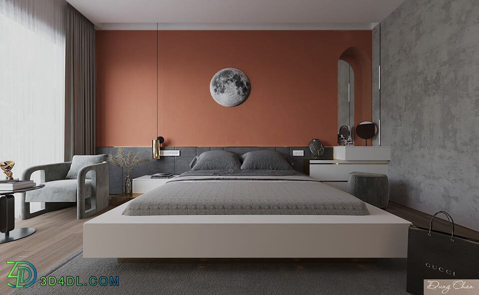 3D Interior Scenes File 3dsmax Model Bedroom 308 By DungChan