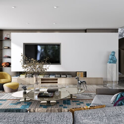 3D Interior Scene File 3dsmax Model Livingroom 484  