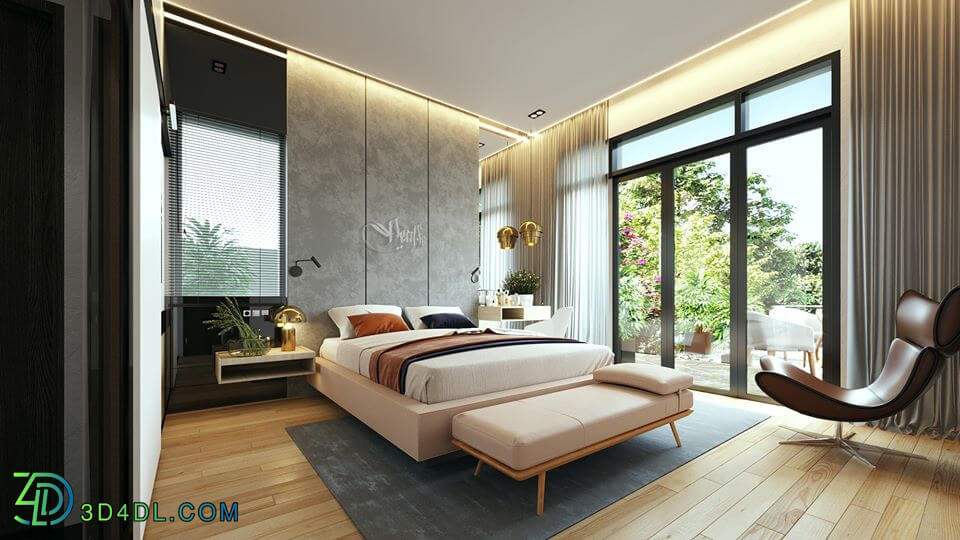 3D Interior Scenes File 3dsmax Model Bedroom 311 By DenNguyen