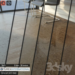 TUREX INTERNATIONAL Travertine Tiles Set 11 