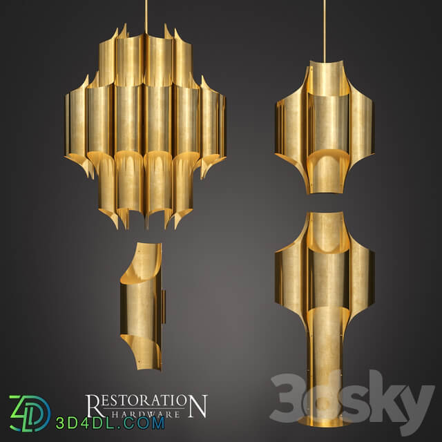 Lighting Collection Cathedral brass Restoration Hardware Pendant light 3D Models