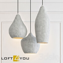 Beton pendant 7 Pendant light 3D Models 