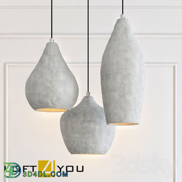 Beton pendant 7 Pendant light 3D Models