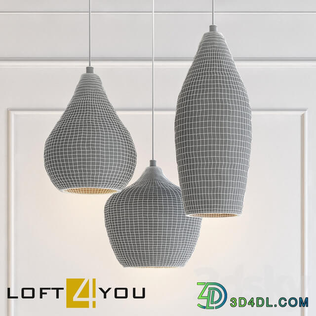 Beton pendant 7 Pendant light 3D Models