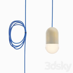 Simple Lamp in Bean Pendant light 3D Models 