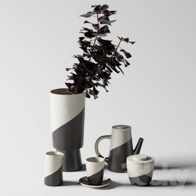 Shift Porcelain Moroccan Tea Set