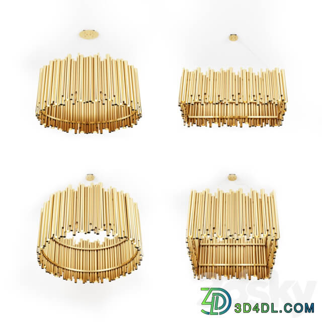 Brubeck Lamps from Delight full set Pendant light 3D Models