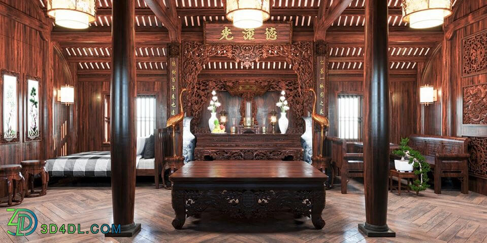 3D Interior House Scenes File 3dsmax Model By Tuan Anh 