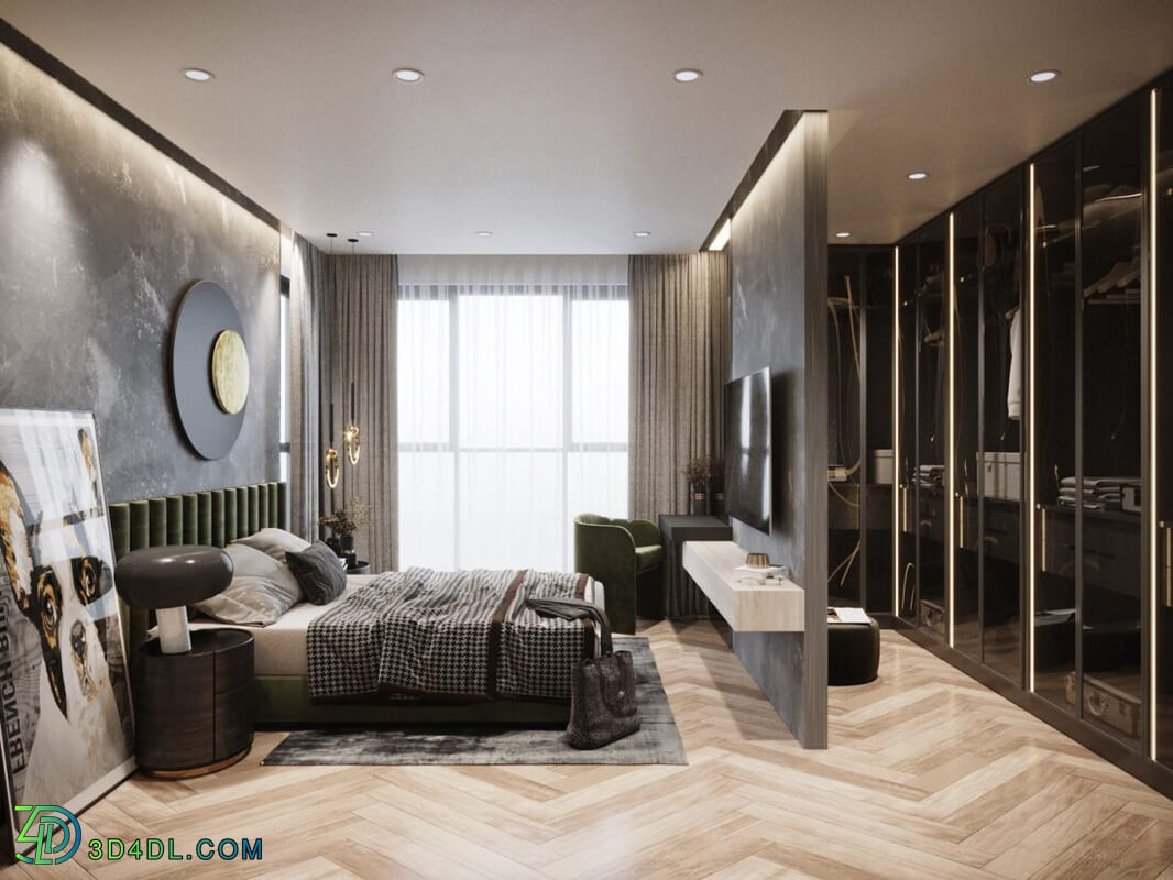 3D Interior Apartment 153 Scene File 3dsmax By TranThang