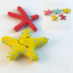Miscellaneous Seastar and Starfish decoration pillow toy for kids rooms 