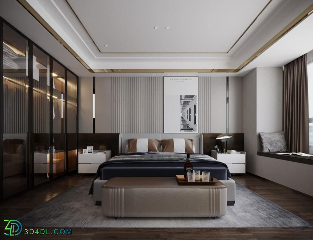 3D Interior Scenes File 3dsmax Model Bedroom 328 By CuongKts