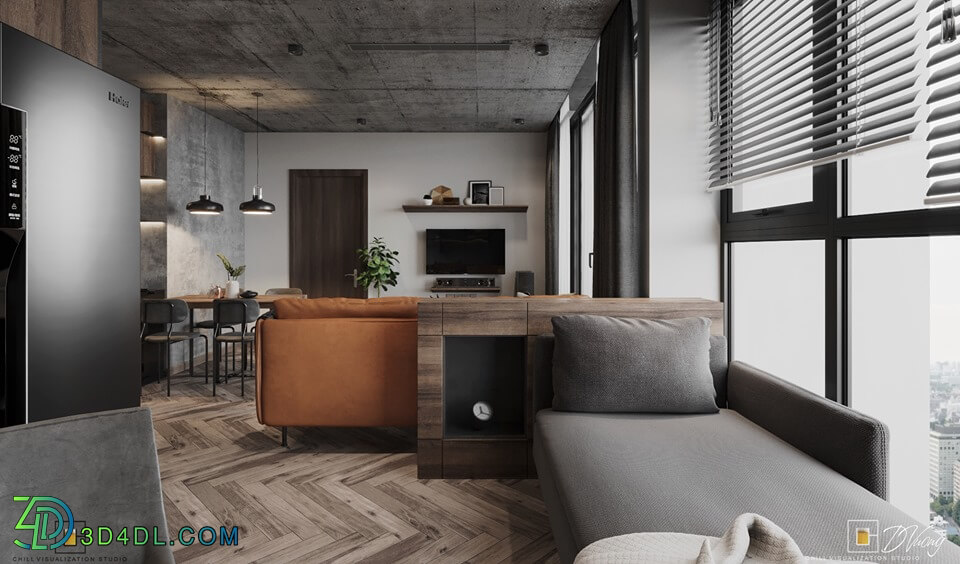3D Interior Apartment 42 Scene File 3dsmax By DongDaoVuong 
