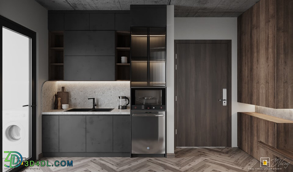 3D Interior Apartment 42 Scene File 3dsmax By DongDaoVuong 