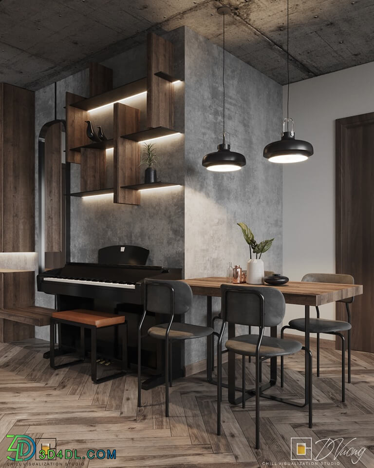 3D Interior Apartment 42 Scene File 3dsmax By DongDaoVuong 