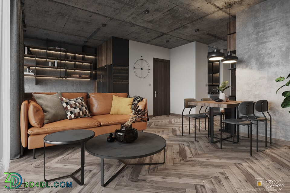 3D Interior Apartment 42 Scene File 3dsmax By DongDaoVuong 