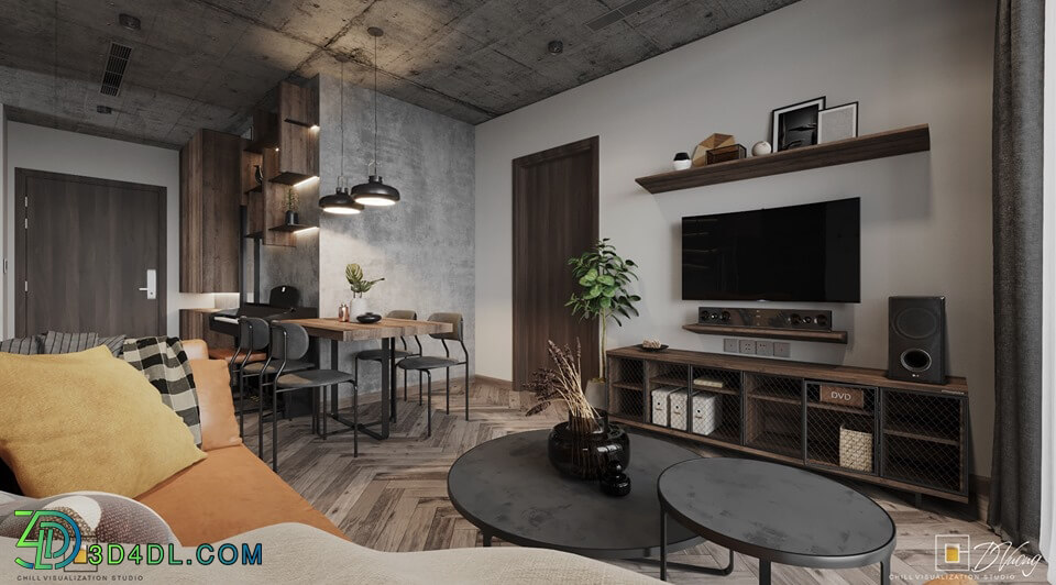 3D Interior Apartment 42 Scene File 3dsmax By DongDaoVuong 