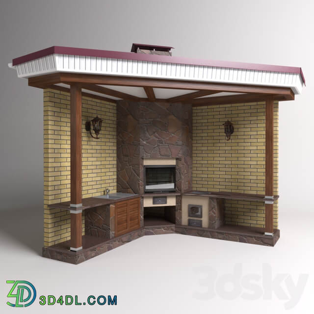 Summer kitchen 3D Models