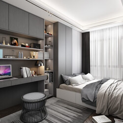 3D Interior Scenes File 3dsmax Model Bedroom 453 By Viet Long Lee 