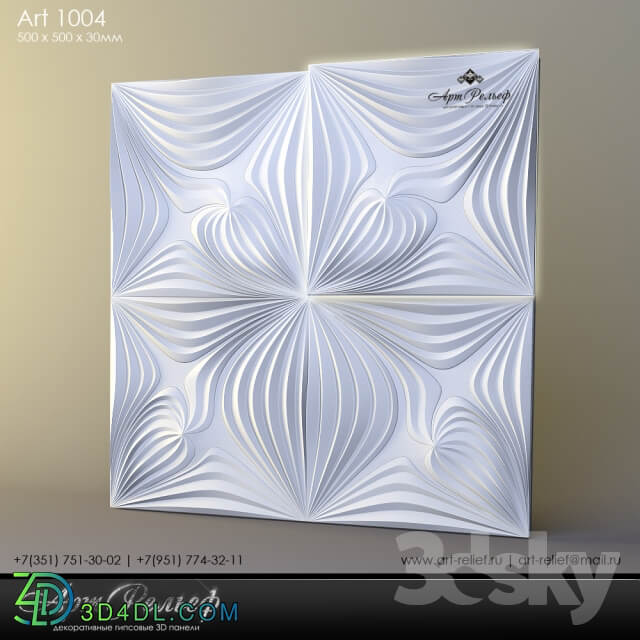 Gypsum panel 3d Art 1004 from ArtRelef