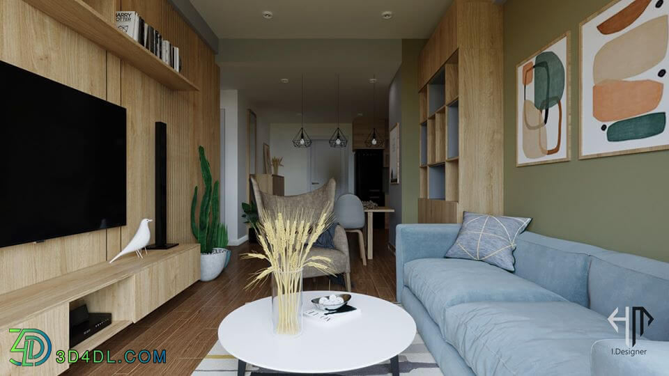 3D Interior Kitchen- Livingroom 50 Scene 3dsmax By HaMy 