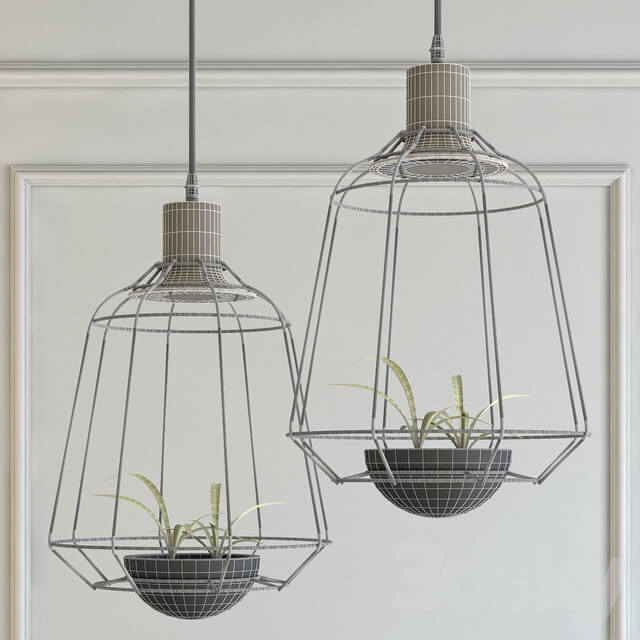 Hanging lamp pots light Pendant light 3D Models
