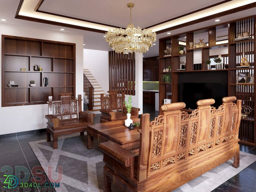3D Interior Scenes File 3dsmax Model Livingroom 178