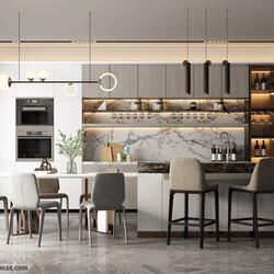 3D Model Kitchen 233 By HuyHieuLee 