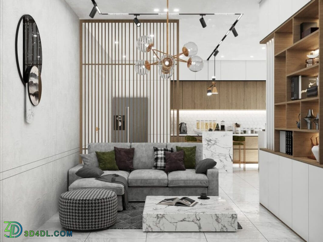 3D Interior Apartment 169 Scene File 3dsmax By An Nguyen