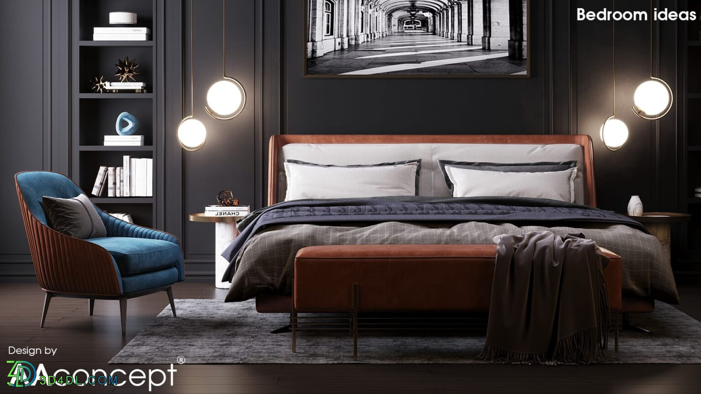 3D Interior Scenes File 3dsmax Model Bedroom 304 By AAconcept