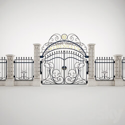 Forged gates fence 3D Models 