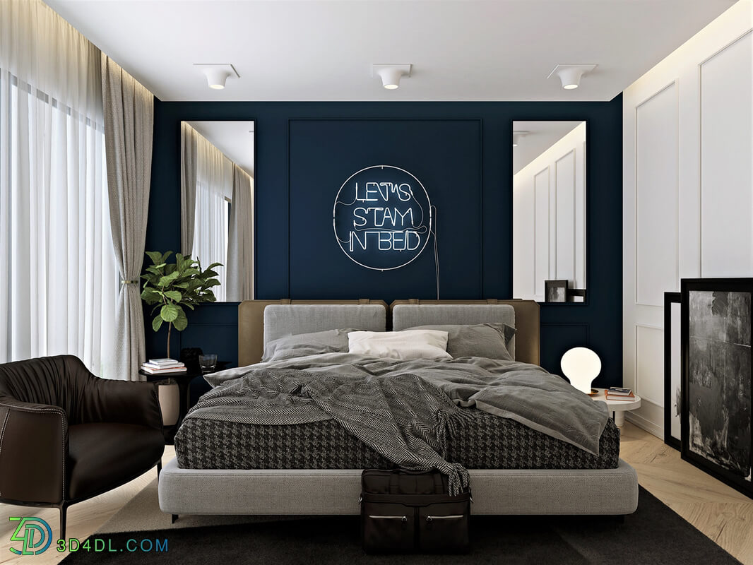 3D Interior Scenes File 3dsmax Model Bedroom 48